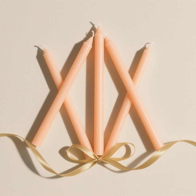 Sihuida 12-Pack Light-Orange Taper Candles, 10 Inch Unscented Dripless Candlesticks, Long-Lasting Burn Time of 7-8 Hours, Perfect for Fall Harvest Halloween Thanksgiving Dinners Parties and Home Décor - Image 2